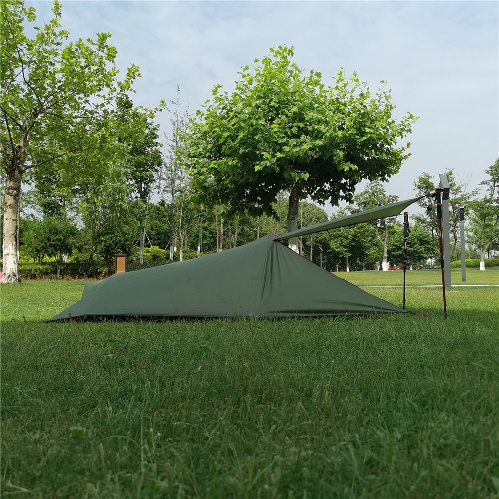 Cheap Goat Tents Ultralight Outdoor Camping Tent 1 Person Dual Layer Backpacking Bivy Tent Portable Aluminum PolesSleeping Bag Tent Travel Tent   